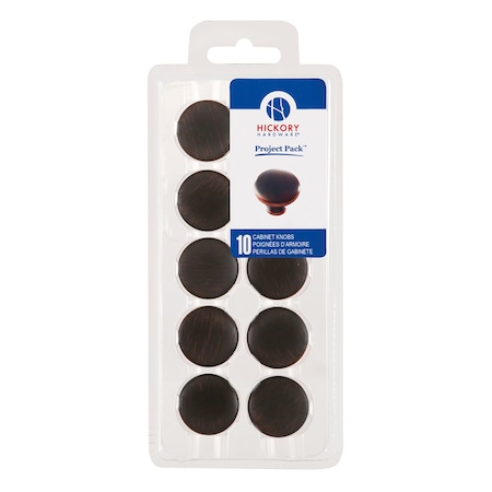 Hickory Hardware Knob 1-1/8 Inch, 10PK VP14255-OBH